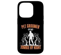 Pet Groomer by Day Zombie by Night Divertente Halloween Creepy Custodia per iPhone 14 Pro