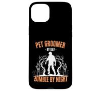 Pet Groomer by Day Zombie by Night Divertente Halloween Creepy Custodia per iPhone 15 Plus