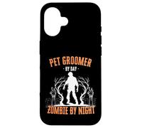 Pet Groomer by Day Zombie by Night Divertente Halloween Creepy Custodia per iPhone 16