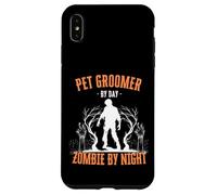 Pet Groomer by Day Zombie by Night Divertente Halloween Creepy Custodia per iPhone XS Max