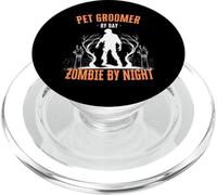 Pet Groomer by Day Zombie by Night Divertente Halloween Creepy PopSockets PopGrip per MagSafe