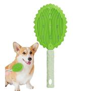 Pet Grooming Brush, Durian Pet Shape Cat Deshedding Brush, 22x9cm Adorable Soft Cat Brushes for Shedding with Massage Points for Long Hair Cats, Yellow/green