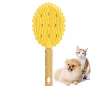 Pet Grooming Brush, Durian Pet Shape Cat Deshedding Brush, 22x9cm Adorable Soft Cat Brushes for Shedding with Massage Points for Long Hair Cats, Yellow/green