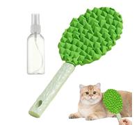 Pet Grooming Brush, Durian Shape Cat Massaging Brush, Soft Massage Comb with Spray Bottle, Non-Slip Handle Pet Supplies for Short-Haired Puppy & Kitten Daily Use