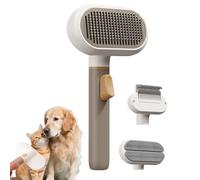 Pet Grooming Brush | Non-Slip Comb With 3 Heads | Reusable Cat Dog Hair Removal Tool, Effortless For Short Long Undercoat Massaging Bathing Cleaning Home Indoor Apartment Office Dorm Furniture