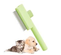 Pet Grooming Comb, 19 x 7 x 2 cm, Dog Deshedding Tool Matting, Cat Hair Remover, Comfortable Grip Dog Brush, Ideal for Seasonal Grooming and Daily Care, White/Green