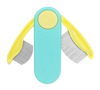 Pet Grooming Comb - Foldable Detangling Brush for Dogs and Cats | Stainless Steel Teeth with Rounded Tips, Portable Cleaning Tool for Puppy Kitten Care Indoor Outdoor Use