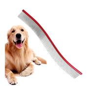 Pet Grooming Hair Removal Comb, Curved Dog Comb, Purple/Blue/Green/Red/Black Metal Teeth Tidy, Cat Brush for Mats and Tangles, Animal Wig Groom for Home Grooming