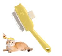 Pet Hair Comb, Bear Button Cat Brush, 2.95x8.27 Inches Detangling Grooming Tool, Comfortable Handle, Ideal for Daily Cleaning, Bathing, Apartment, Indoor, Outdoor, Travel, and Home