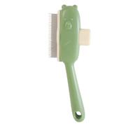 Pet Hair Comb, Bear Button Cat Brush, 2.95x8.27 inches Detangling Grooming Tool, Gentle Massage Cleaner, Easy Coat Removal Aid, Daily Bathing Apartment Indoor Outdoor Travel Home