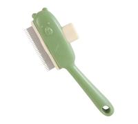 Pet Hair Comb, Bear Button Cat Untangler, Grooming Brush Tool, Massaging Comfort Grip, Easy Cleaning Design, Ideal for Daily, Bathing, Apartment, Indoor, Outdoor, Travel, Home, 2.95x8.27 Inches