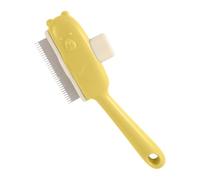 Pet Hair Comb, Bear Button Cat Untangler, Grooming Brush Tool, Massaging Comfort Grip, Easy Cleaning Design, Ideal for Daily, Bathing, Apartment, Indoor, Outdoor, Travel, Home, 2.95x8.27 Inches