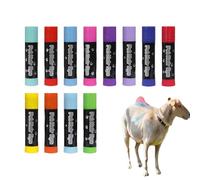 Pet Hair Dye Pens, 12x Washable Pets Grooming Dog Hair Dye Temporary, 10.82 Inches Portable Animal Color Chalk Horses, Cows Painting Pen for Traveling, Stage
