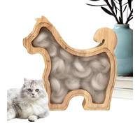 Pet Hair Keepsake Box - Wooden Memorial Storage Container, Clear Window