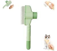 Pet Hair Removal Comb Flea Comb, Pet Hair Removal Comb, Cat Grooming Brush With Release Button, For Massaging And Cleaning Shedding Pets Hairs, Professional Grooming Tool For Pets Owners (Green)