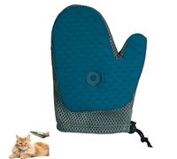 Pet Hair Removal Glove, Multi-Functional Deshedding Gloves for Home Use, Gentle Cat Grooming Gloves for Pets (Blue)