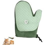 Pet Hair Removal Glove, Multi-Functional Deshedding Gloves for Home Use, Gentle Cat Grooming Gloves for Pets (Green)