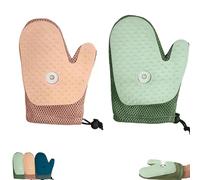 Pet Hair Removal Gloves Spray Massage Brush Gloves, Grooming Mist Glove for Pets, Celery Pets Grooming Mist Glove, Trap Hair Dogs, Cats, Furniture (Green,2pcs)