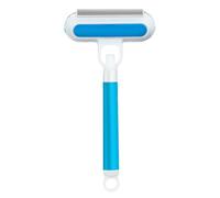 Pet Hair Remover, Cleaning Brush, Lightweight Washable Material Compact Reusable Comfort Non Slip Strong Scraper Sprayer, Mesh Screen Clothing Sofa Window, 7.09x1.57x14.57 Inches, Gray, Blue