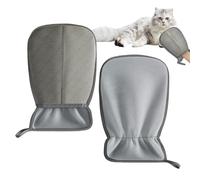 Pet Hair Remover Glove, Grooming Mitt for Dogs, Cats, Double-Sided Detangling Tool, Gentle Shedding Brush, Daily Pet Care Use, 24x16cm/9.45x6.3 Inches, Gray Blue, 2 Pieces, 120g