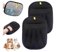Pet Hair Remover Gloves, 2025, guanti per la cura del pelo, guanto magnetico, strumento elettrostatico riutilizzabile, per l'aggiornamento dei peli degli animali (2 pezzi)