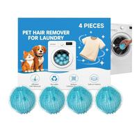 Pet Hair Remover - Laundry Catcher | 4-Pack Reusable Washing Machine | Traps Dog & Cat , Lint & , Gentle On Fabrics, Works In All Washers, For Clothes, Bedding & Blankets, For Home, Dorm