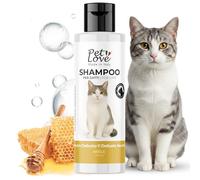 Pet Love Shampoo per Gatti Neutro e Delicato per Lavaggi Frequenti - Azione Detergente e Igienizzante per un Pelo Morbido e Luminoso, Adatto a Pelli Sensibili - Profumo di Miele, 250 ml