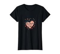 Pet Lover, Design a Forma di Cuore di Gatti, passivamente innamorata dei Gatti Maglietta, Donna, Nero, L