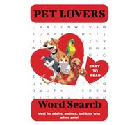 Pet Lovers Word Search Book: A Perfect Gift for Animal Enthusiasts including Kids and Adults. Have fun while expanding your knowledge with these ... 6x9 inch book with solutions at the back.