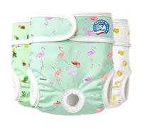 PET MAGASIN® Super Absorbent Resuable Dog Diapers for Females (3-Pack) - Ideal Heat Solution, Washable Doggie Diapers for Female Dog - Perfect Doggie in Heat & Period (Trending, XS (10”-12” Waist))