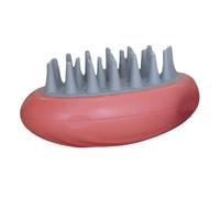 Pet Massage Brush, Dog Bath Scrubber, Soft Silicone Bristles Non-Slip Grip Hair Removal Portable Grooming Comb for Washing and Showering, 3.94x2.36x1.97 Inches