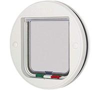 Pet Mate - Gattaiola Gateway Round per Il Vetro, Porta per Gatti Cani Animali