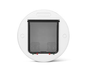 Pet Mate - Portale rotondo in vetro, color argento