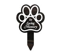 Pet Memorial Stake - Wooden 20cm Paw Marker | Garden Grave Decor | Dog Remembrance - Timber Keepsake | Cemetery Sign | For Yard Burial Garden Decoration