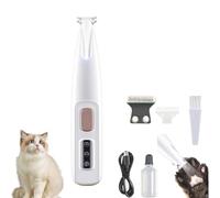 Pet Micro Trimmer, 2024 New Low Noise Cordless Dog Paw Trimmers, Dog Paw Trimmer, Rechargeable Low Noise Paws for Dogs Cats Hair Trimming (White)