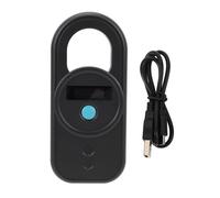 PET Microchip Reader Interfaccia USB ad alta sensibilità ad alta sensibilità portatile ricaricabile 128 Informazioni SCANNER ID chip per animali (Nero)