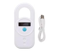 PET Microchip Reader Interfaccia USB ad alta sensibilità ad alta sensibilità portatile ricaricabile 128 Informazioni SCANNER ID chip per animali (Bianco)