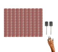 Pet Nail Grinder - Sanding Drums, Sandpaper Sticks | Pet Nail Care Replacement Kit with NailPolishing Rings, Grooming Tools, Sandpaper Barrels 3/8 1/4 1/2, Brown Color, Black Grinding Àxis