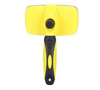 Pet Open Knot Comb, Dog and Cat Grooming Comb, Dense Steel Needle Detangling Brush with One - Press Hair Release Button, Ergonomic ABS Handle for Long Haired Pets