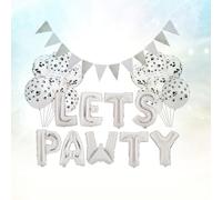 Pet Party LETS PAWTY Balloon Set 1pc Pennant 6pcs 12 pollici paillettes