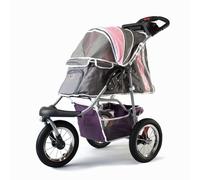 Pet Passeggino, ips-040, Grigio/Rosa/Lilla, Trasportino Buggy, Carrello, Rimorchio, Innopet, Comfort con Airfilled pneumatici. Pieghevole Pet buggy, passeggino, carrozzina per cani e gatti