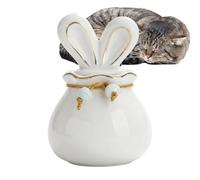 Pet Pet Urn | 150ml Bunny Ear Design Ceramic Memorial Keepsake Jar | Dog As
