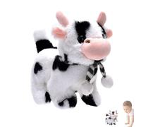Pet Plush Cows - Interactive Scarf Cow, Cows Kids Wag Tail | Plushs Toys, Can Walk, Electric Interactive Scarf Cow Plh Tusoy, Can Walk, Moo Suitable for Children's Holiday Birthday