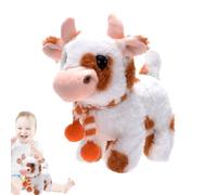 Pet Plush Cows - Interactive Scarf Cow, Cows Kids Wag Tail | Plushs Toys, Can Walk, Electric Interactive Scarf Cow Plh Tusoy, Can Walk, Moo Suitable for Children's Holiday Birthday