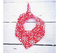 Pet Pooch Boutique - Bandana a forma di fiocco di neve, per cani, taglia S/M, colore: Rosso
