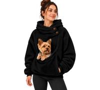 Pet Pouch Hoodie for Cats And Small Dogs, Oversized Fleece Pullover,Kangaroo Pocket Sweatshirt Drawstring Hood Ribbed Cuffs Cozy Pet Lover Gift, for Cats & Small Dogs, per Autunno e Invernali