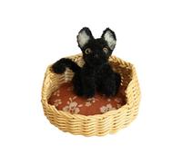 Pet Rattan Letto Nest Modello Forniture 1: 12 Adolescente Ragazze Kid Case delle bambole Decorazioni Giocattolo Playset Modello Nido Letto in Rattan Case delle bambole