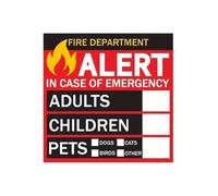 Pet Rescue Fire Safety Sticker - High Visibility Decal, Weatherpr