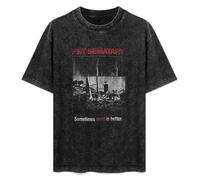 Pet Sematary Dead Better Stephen King Retro 80'S Horror Movie Black T-Shirt Printed Tee Graphic Top for Men Unisex Shirt XXL