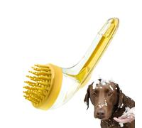 Pet Shampoo Brush, Dog Cat Scrubber, Built-In Soap Dispenser 7.09x2.76x2.95 inches, Soft Massage Bristles, Ideal for Grooming Puppies Kittens at Home, Beach, Pool, or Travel Bath Time